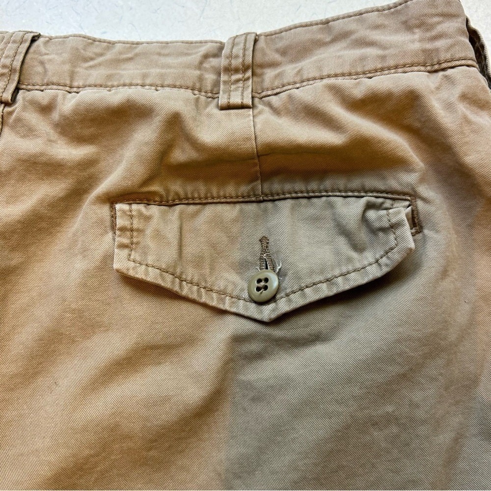 Cremieux Classics Mens Khaki Chino Shorts Tan Cotton Twill Flat Front Size‎ 38 - Picture 4 of 8